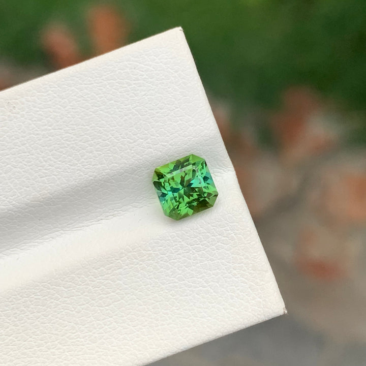 1.40 Carats Square Shape Loose Green Tourmaline