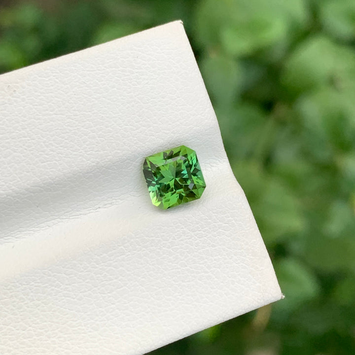 1.40 Carats Square Shape Loose Green Tourmaline