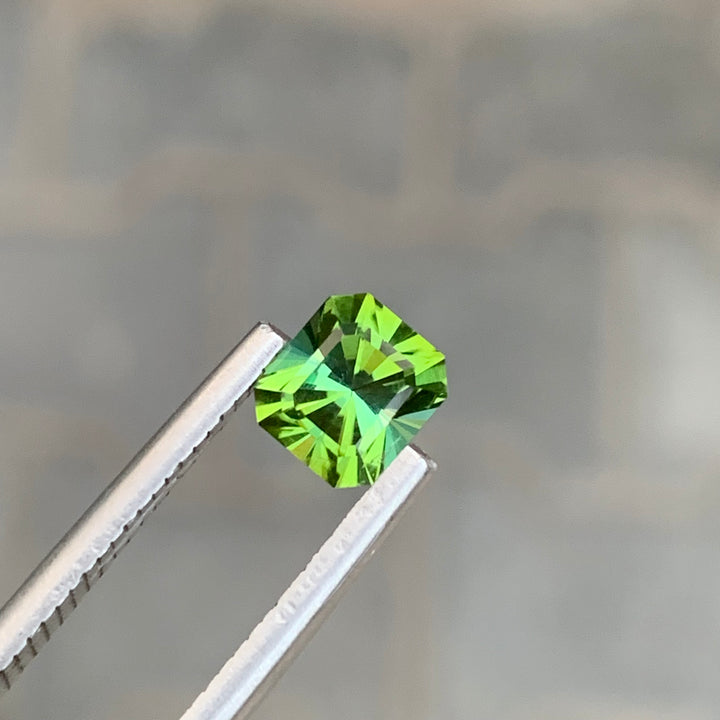 1.05 Carats Faceted Green Tourmaline Gemstone