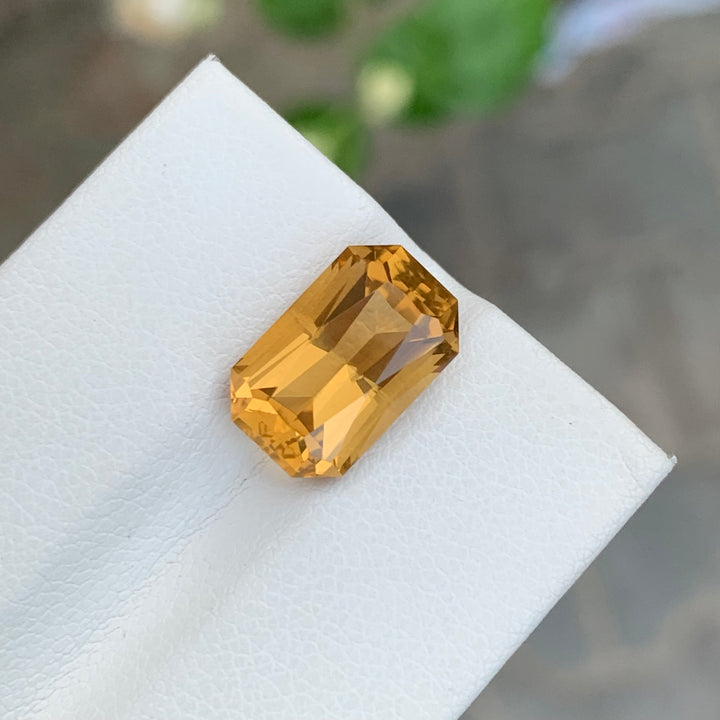 4.75 Carats Emerald Shape Loose Citrine