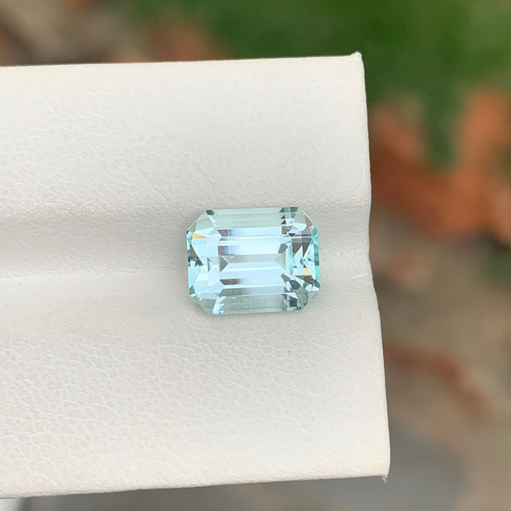 4.20 Carats Emerald Cut Loose Aquamarine