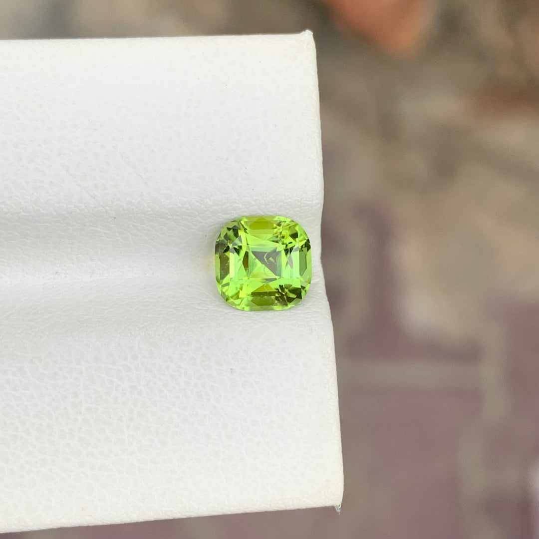 1.60 Carats Cushion Cut Loose Peridot Gemstone