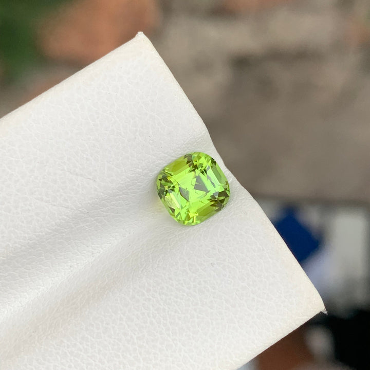 1.60 Carats Cushion Cut Loose Peridot Gemstone