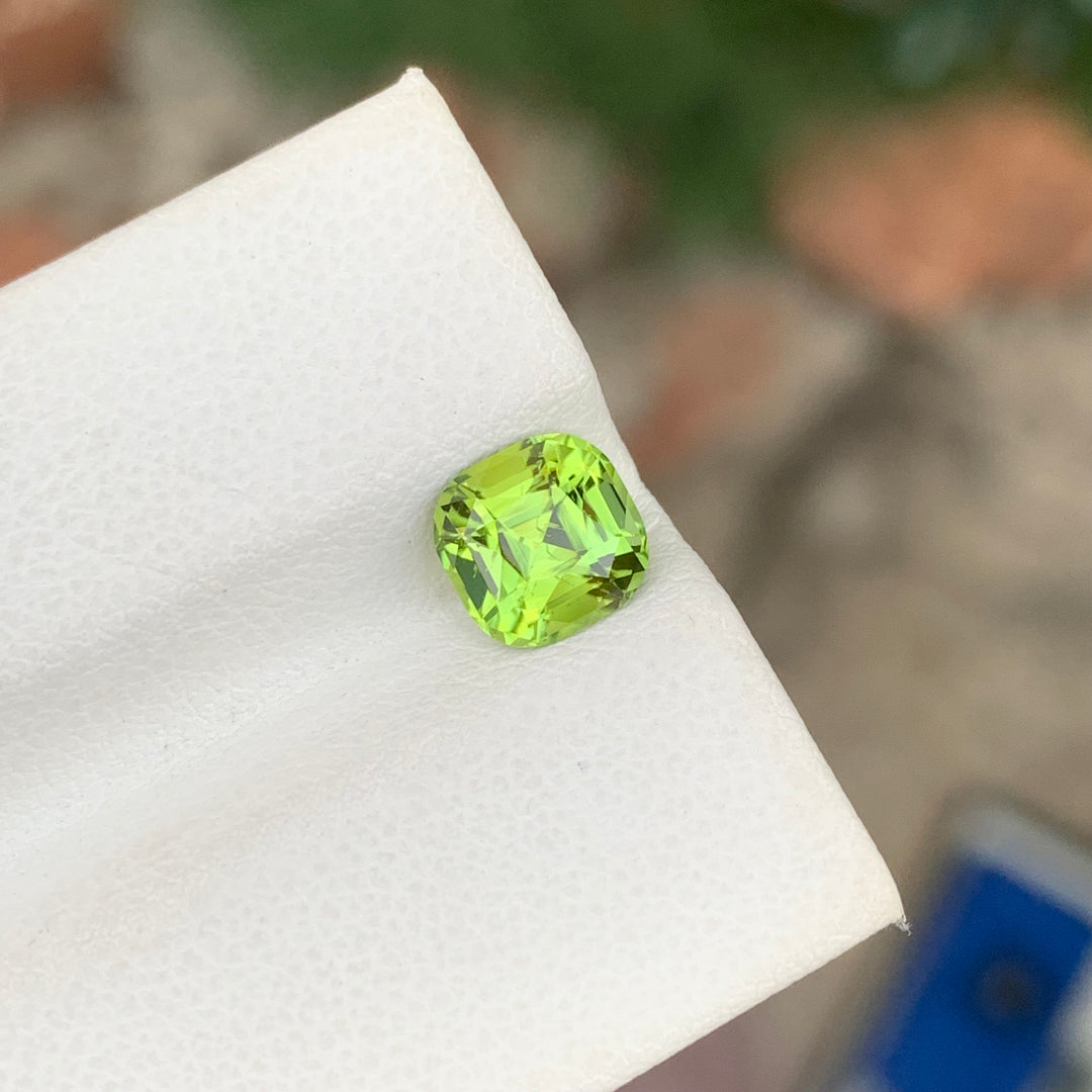 1.60 Carats Cushion Cut Loose Peridot Gemstone