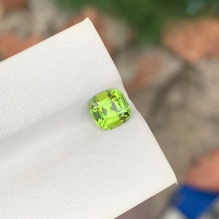 1.60 Carats Cushion Cut Loose Peridot Gemstone