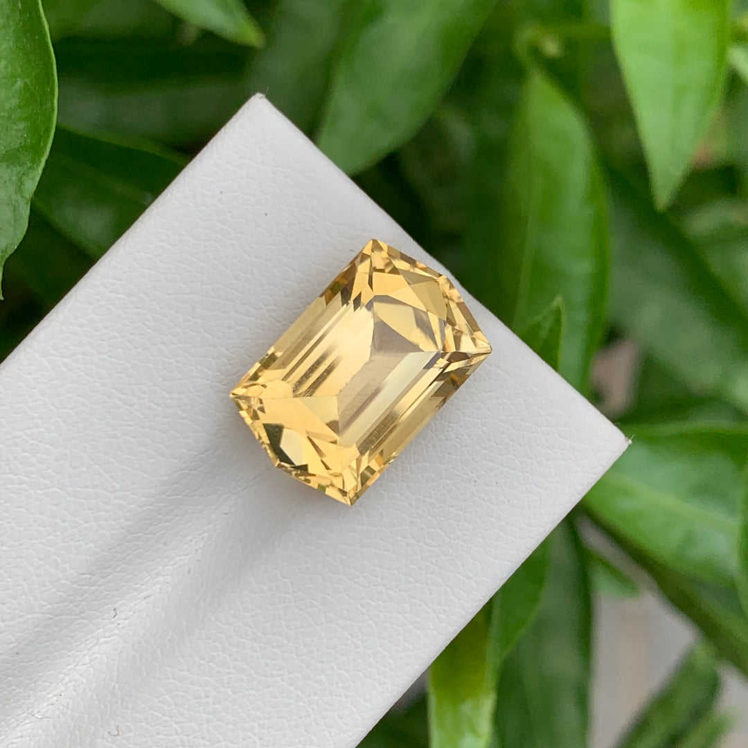 10.30 Carats Loose Hexagon Shape Yellow Citrine