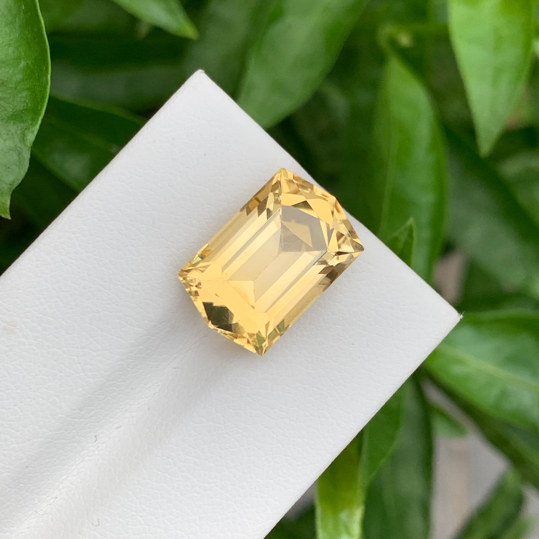 10.30 Carats Loose Hexagon Shape Yellow Citrine