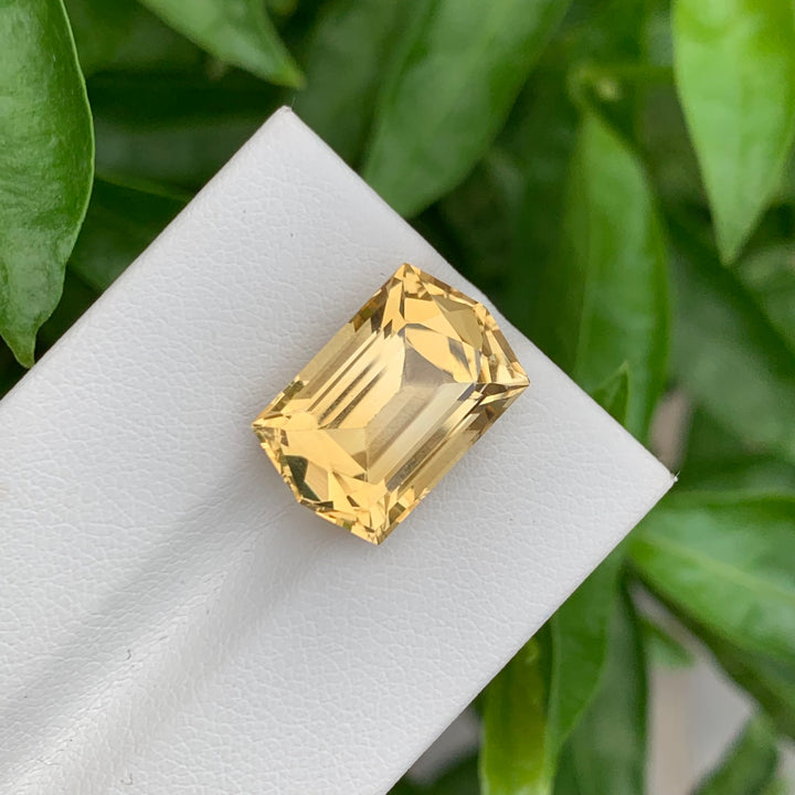 10.30 Carats Loose Hexagon Shape Yellow Citrine