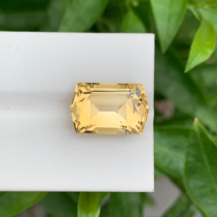 10.30 Carats Loose Hexagon Shape Yellow Citrine