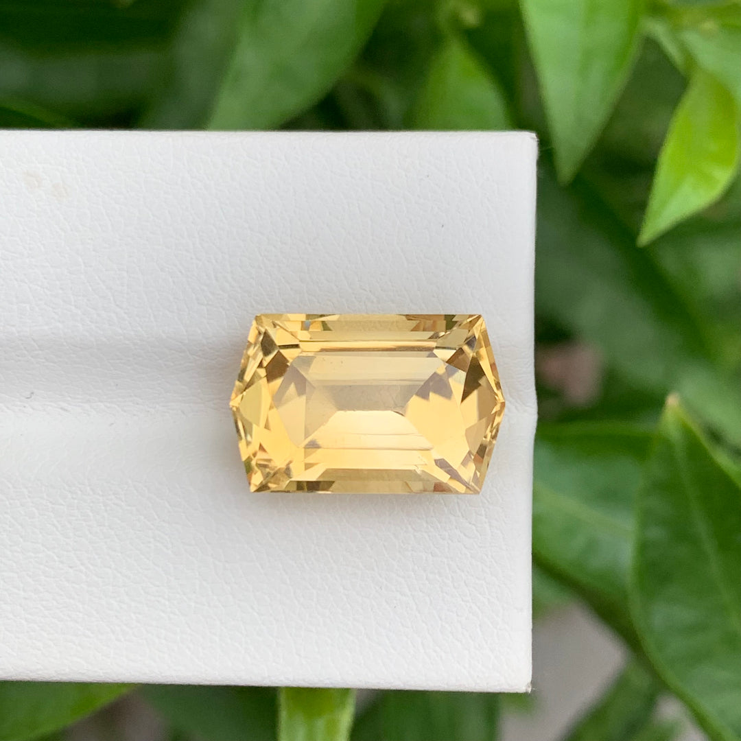 10.30 Carats Loose Hexagon Shape Yellow Citrine