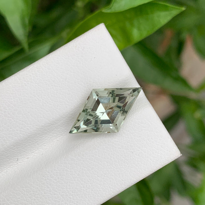 5.30 Carats Faceted Kite Shape Green Amethyst