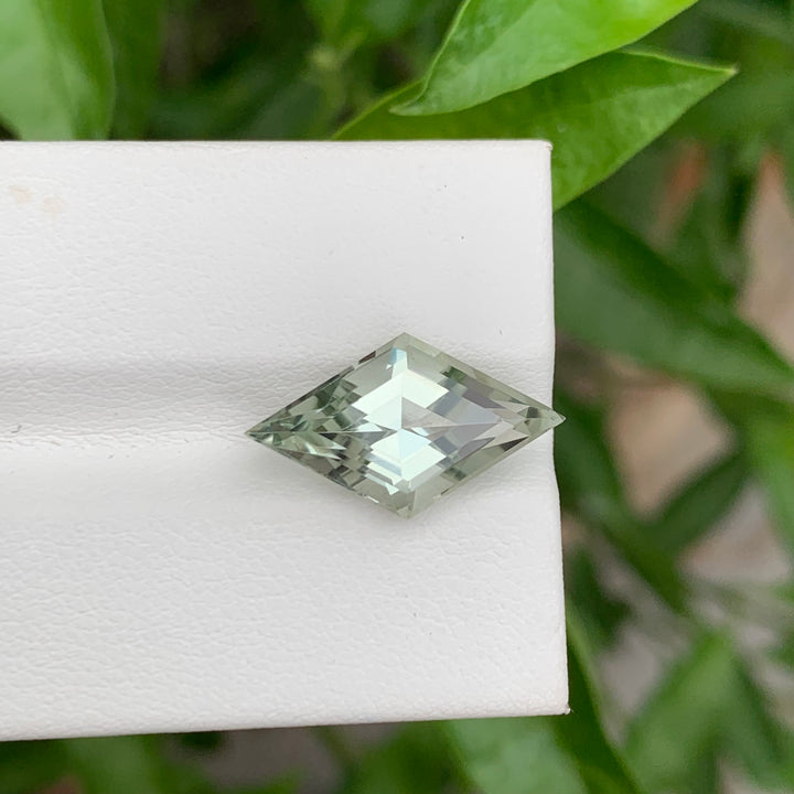 5.30 Carats Faceted Kite Shape Green Amethyst