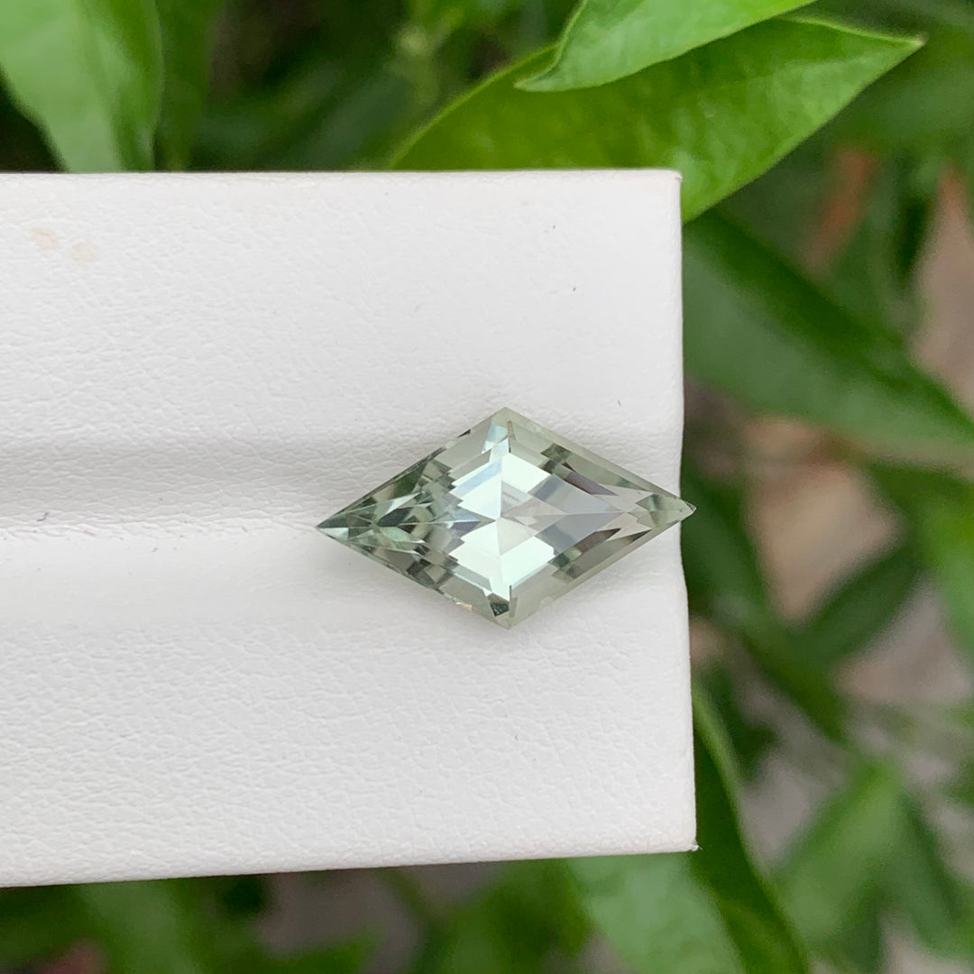 5.30 Carats Faceted Kite Shape Green Amethyst