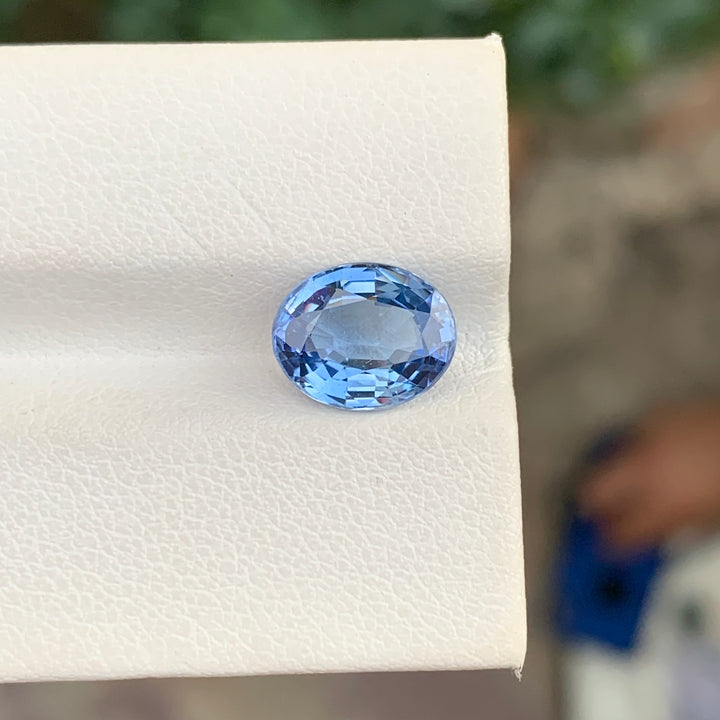 3.24 Carats Oval Shape Natural Faceted Sapphire