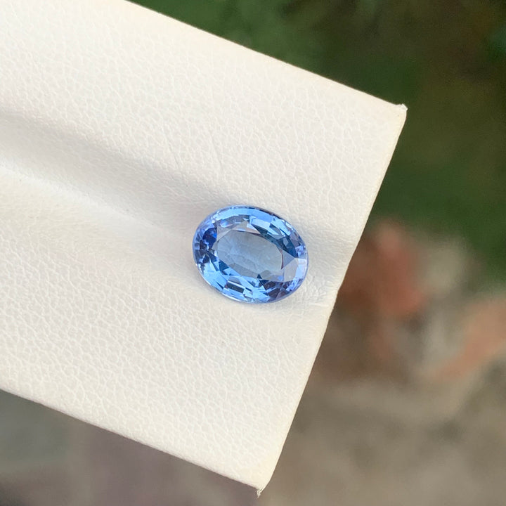 3.24 Carats Oval Shape Natural Faceted Sapphire