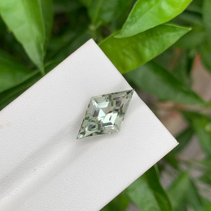 5.30 Carats Faceted Kite Shape Green Amethyst