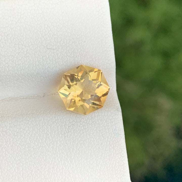 3.40 Carats Adorable Loose Round Flower Cut Citrine