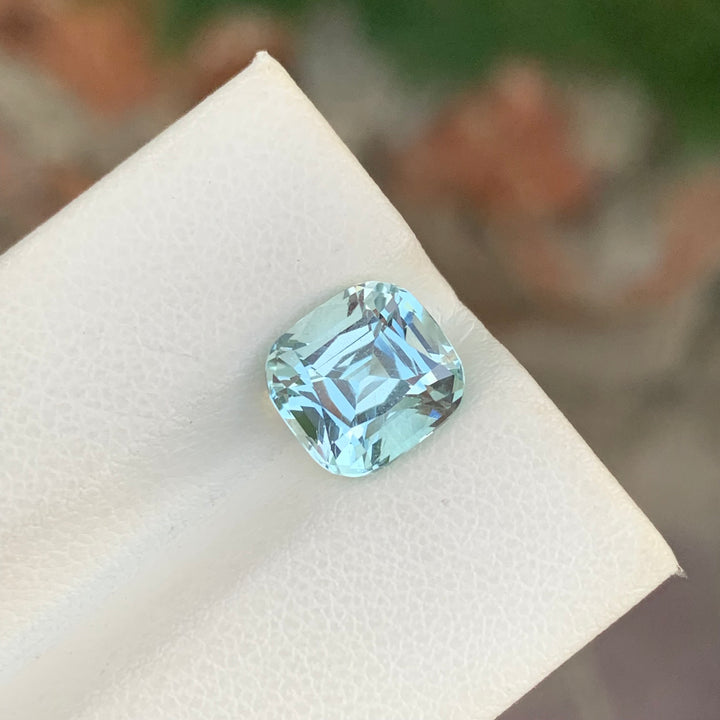 3.40 Carats Cushion Cut Loose Aquamarine