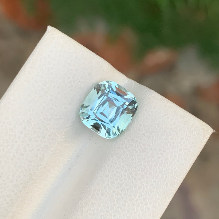 3.40 Carats Cushion Cut Loose Aquamarine