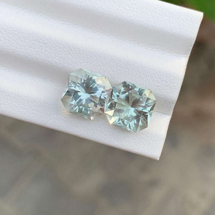 6.50 Carats Square Shape Loose Green Amethyst Pieces