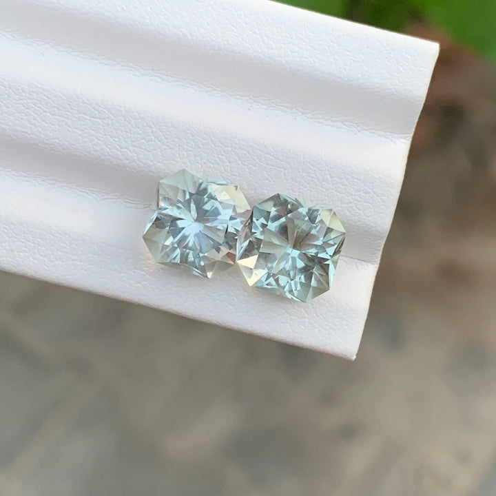 6.50 Carats Square Shape Loose Green Amethyst Pieces