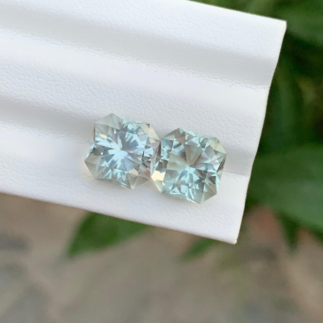 6.50 Carats Square Shape Loose Green Amethyst Pieces