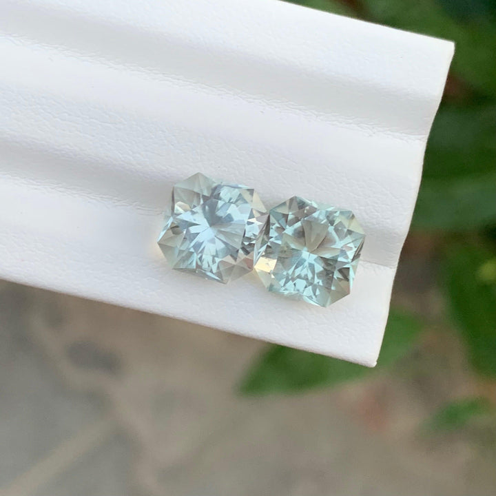 6.50 Carats Square Shape Loose Green Amethyst Pieces