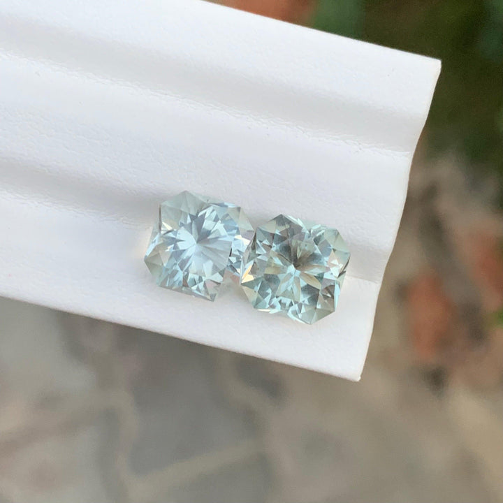 6.50 Carats Square Shape Loose Green Amethyst Pieces