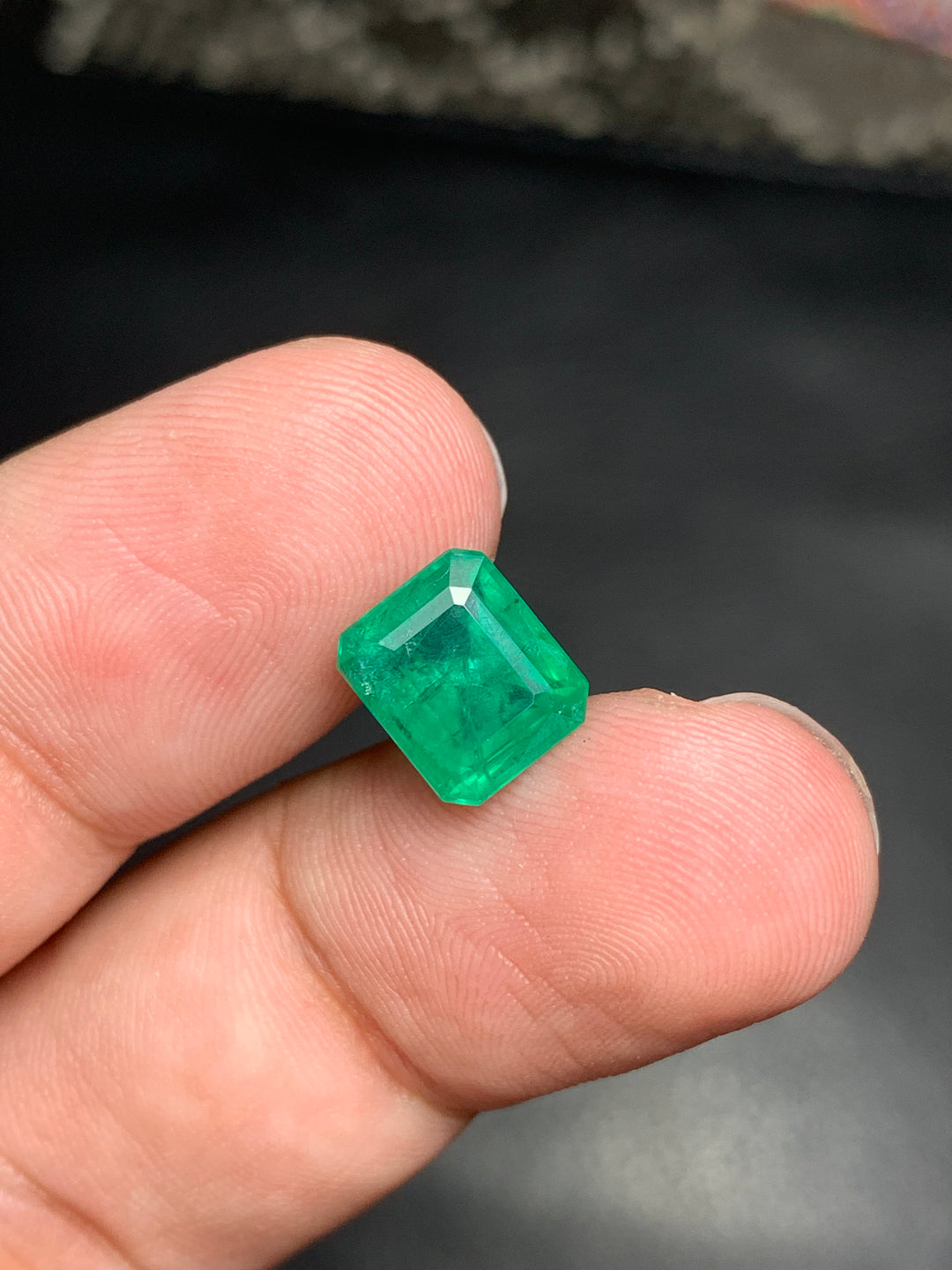 3.35 Carats Faceted Zambian Emerald