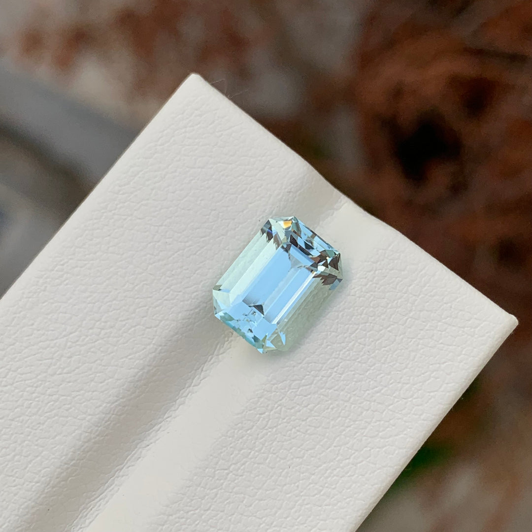 3.35 Carats Loose Aquamarine Emerald Cut