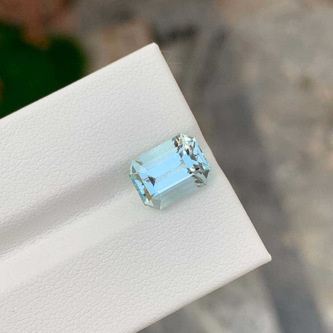 3.35 Carats Loose Aquamarine Emerald Cut