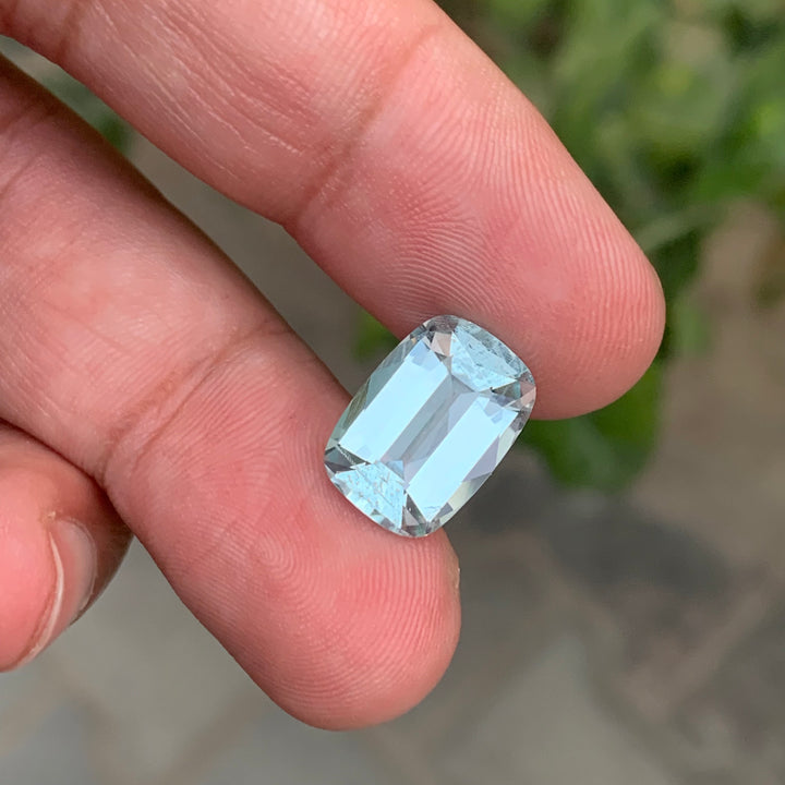 5.75 Carats Aquamarine Stone Cushion Shape Pakistani Gemstone