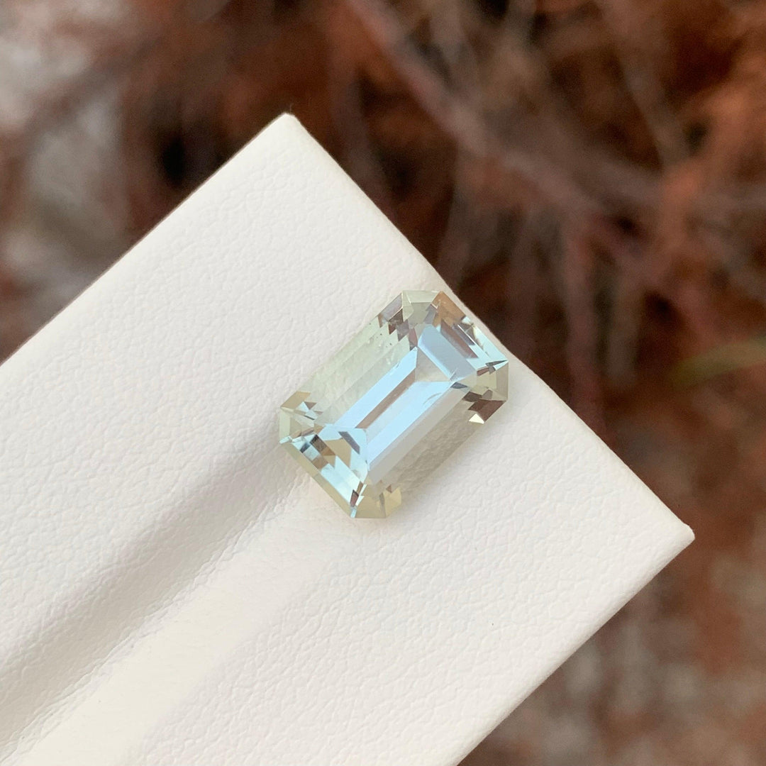 4.40 Carats Loose Green Amethyst Emerald Cut