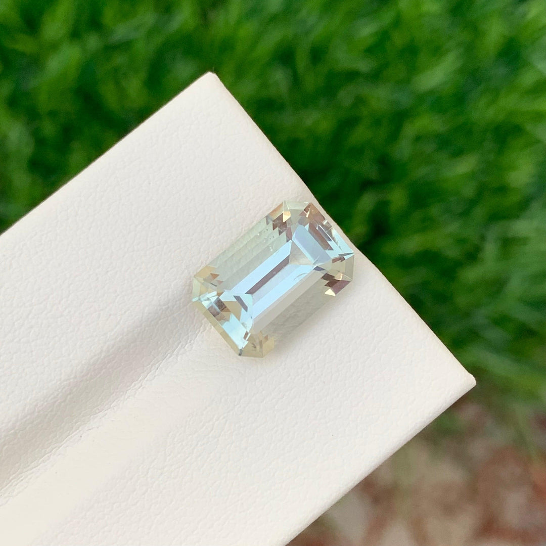 4.40 Carats Loose Green Amethyst Emerald Cut