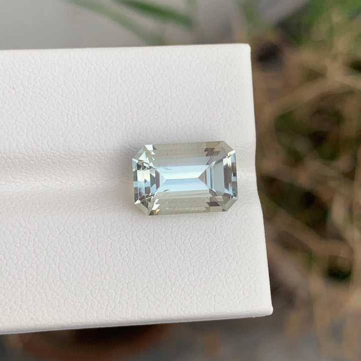 4.40 Carats Loose Green Amethyst Emerald Cut