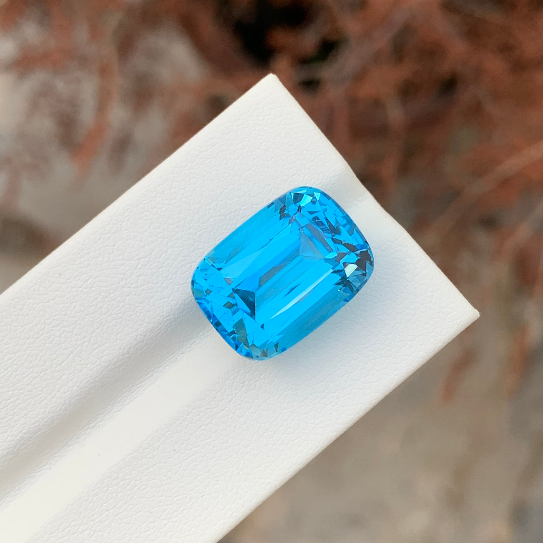 24.80 Carats Loose Sky Blue Topaz Cushion Shape