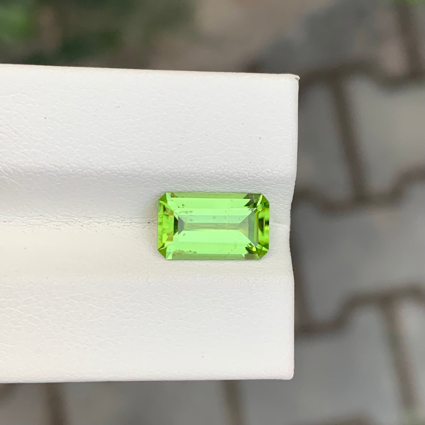 2.50 Carats Green Peridot Stone Emerald Shape Natural Pakistani Gemstone