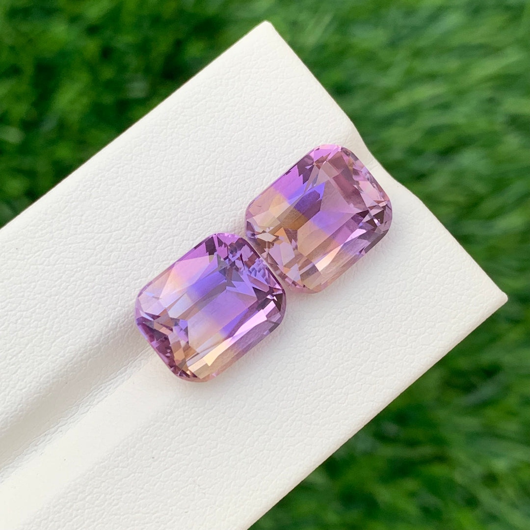 13.45 Carats Faceted Ametrine Pair