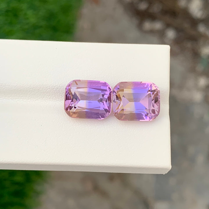 13.45 Carats Faceted Ametrine Pair