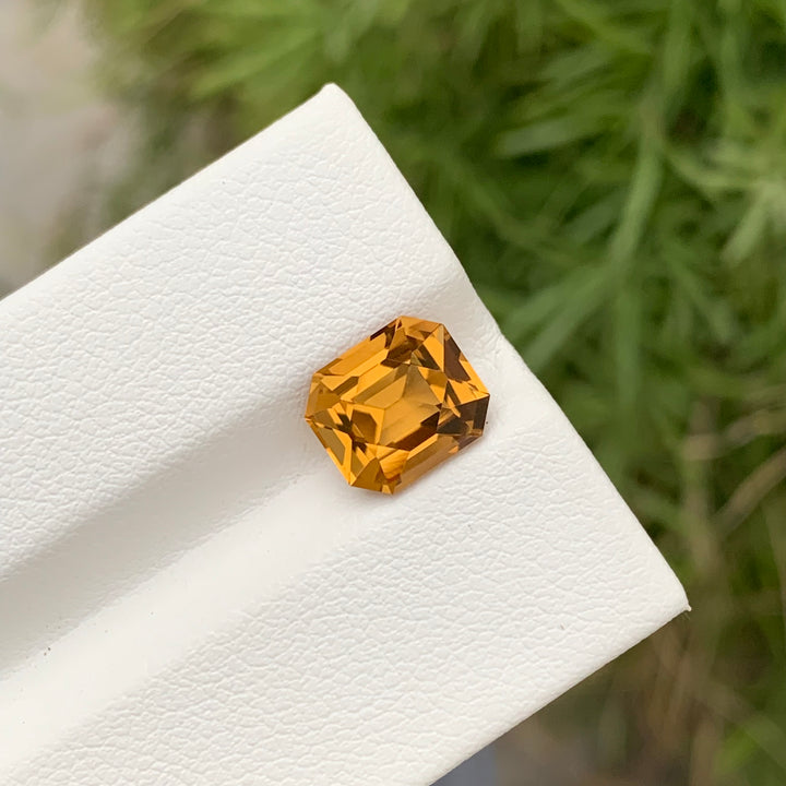 Classy 2.45 Carats Faceted Emerald Shape Citrine