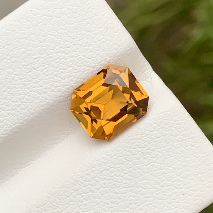 Classy 2.45 Carats Faceted Emerald Shape Citrine