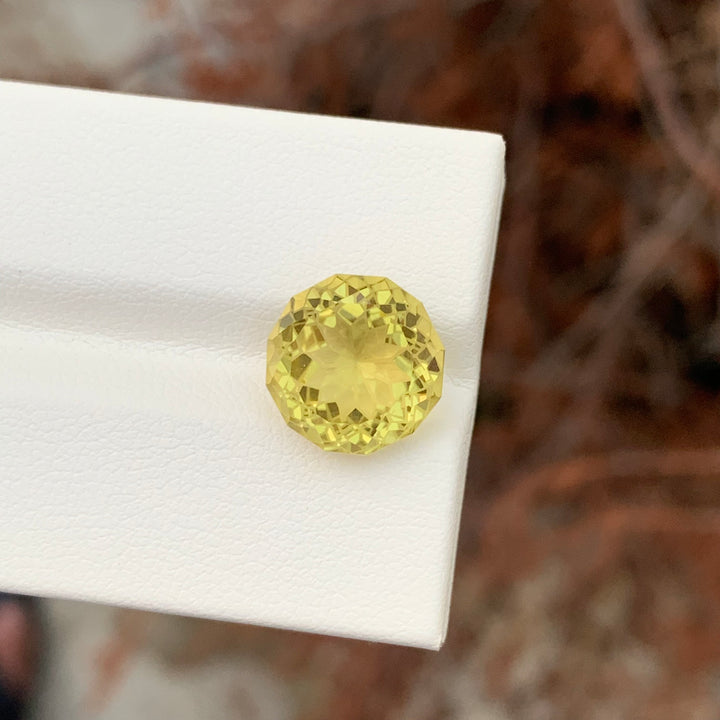 5.70 Carats Loose Lemon Quartz Flower Cut