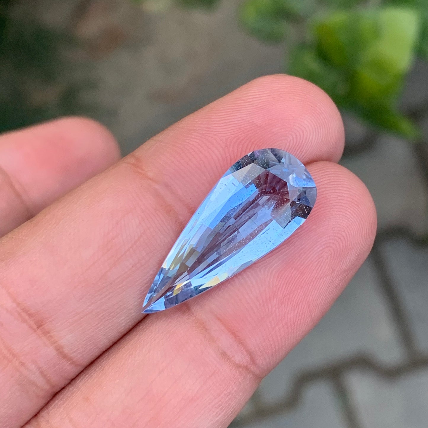 7.95 Carats Blue Goshenite Aquamarine Stone Pear Cut Pakistani Gemstone