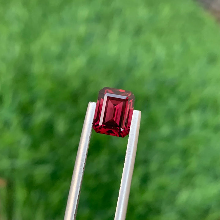 1.70 Carats Loose Rhodolite Garnet Emerald Cut