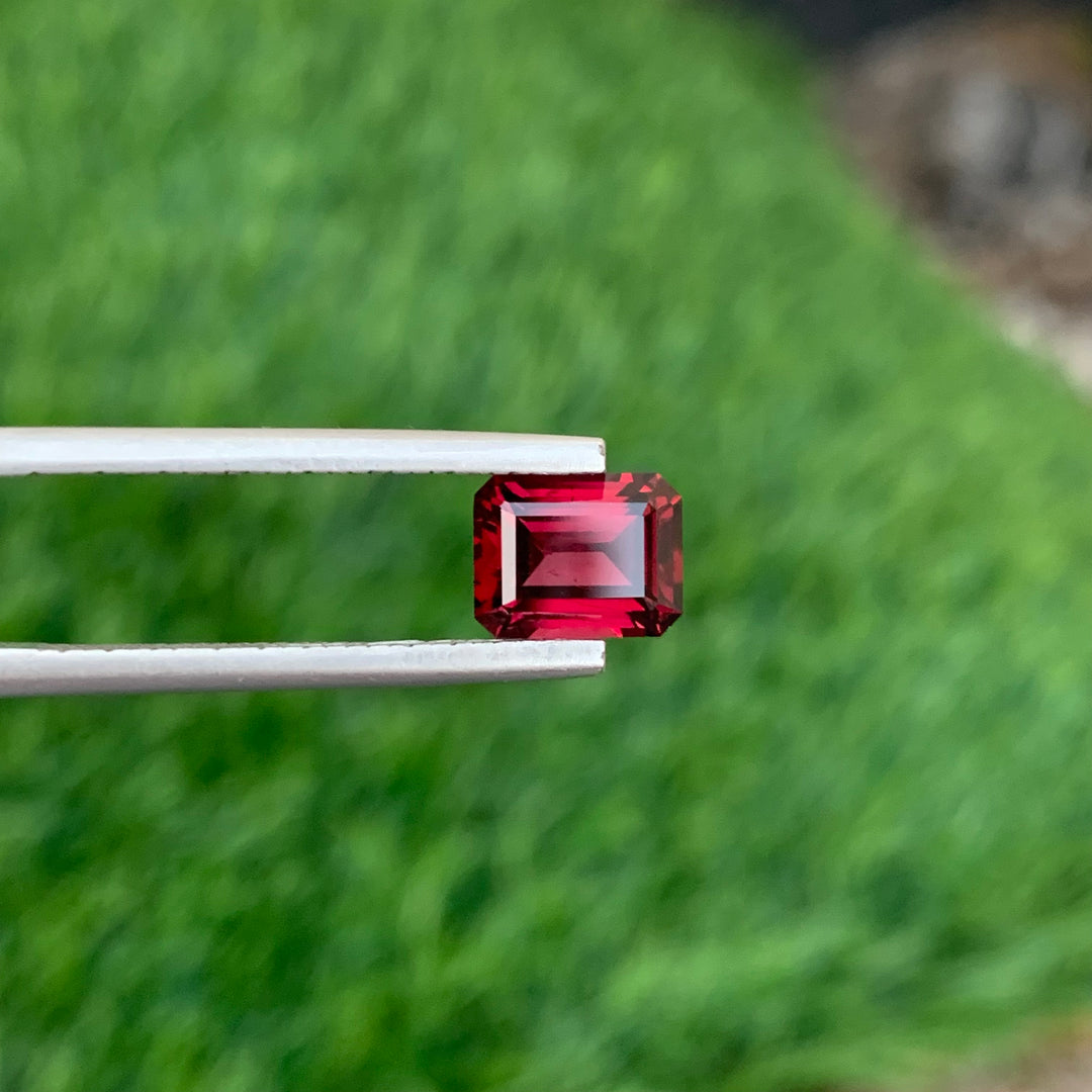 1.70 Carats Loose Rhodolite Garnet Emerald Cut