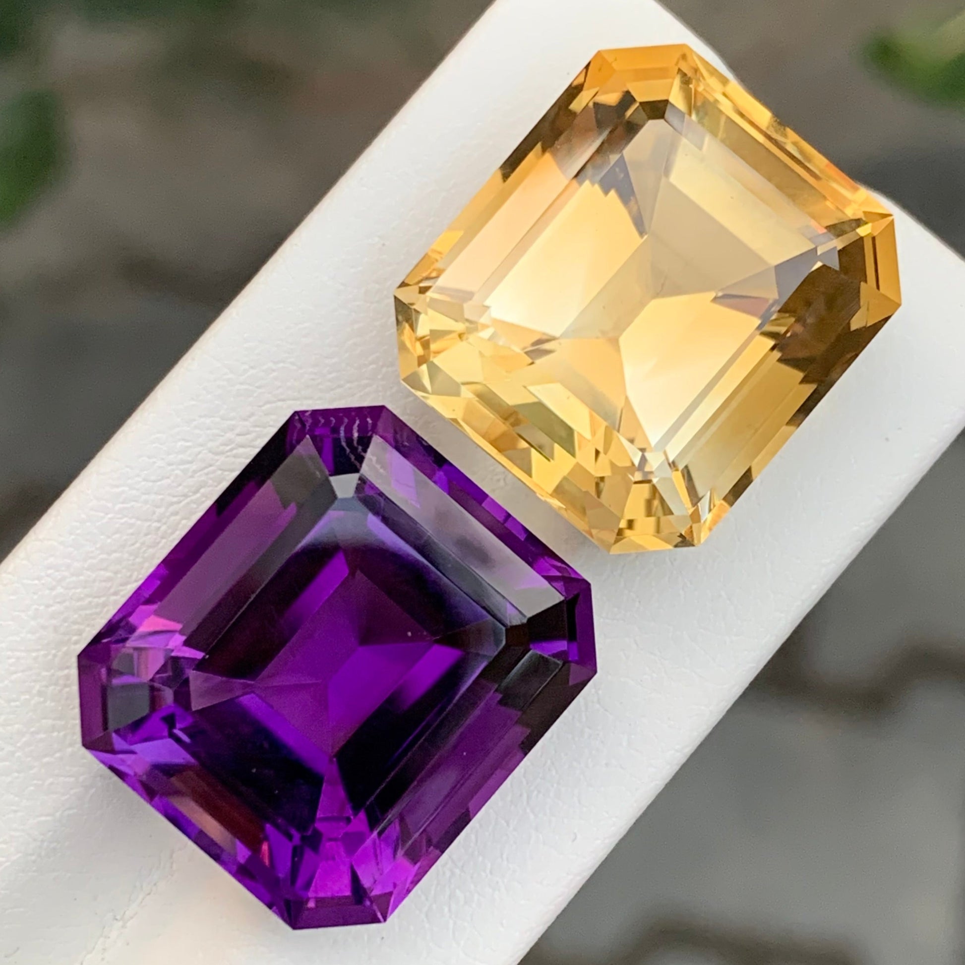 loose citrine & amethyst