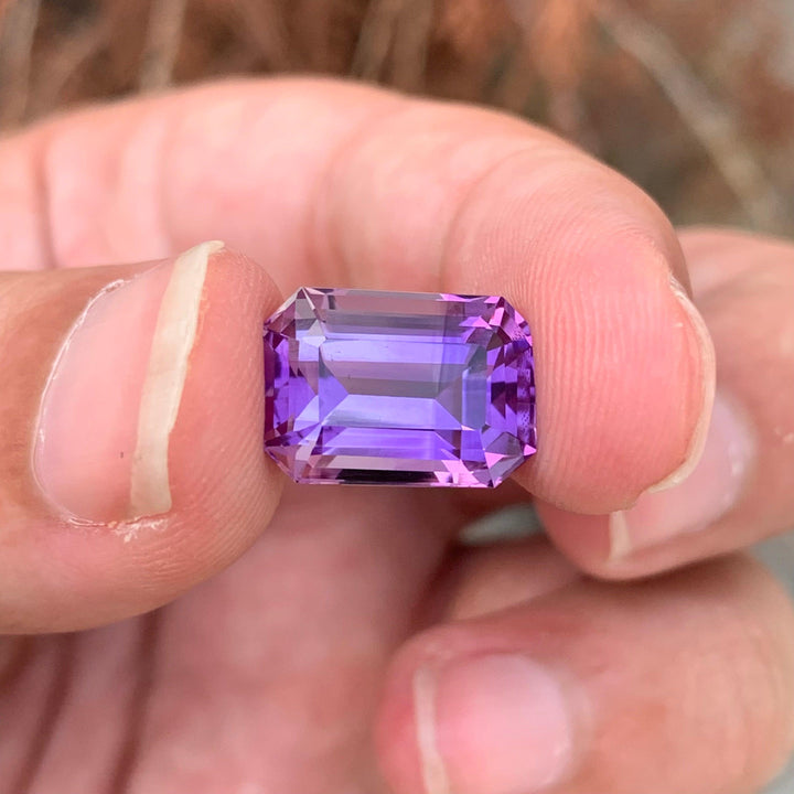 8.80 Carats Loose Amethyst Emerald Cut