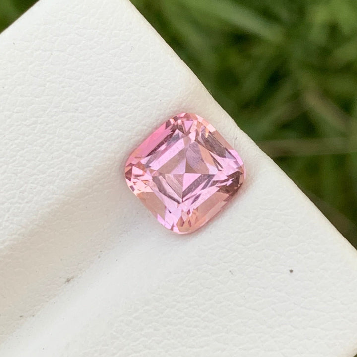 Gorgeous 2.05 Carats Faceted Cushion Shape Pink Tourmaline