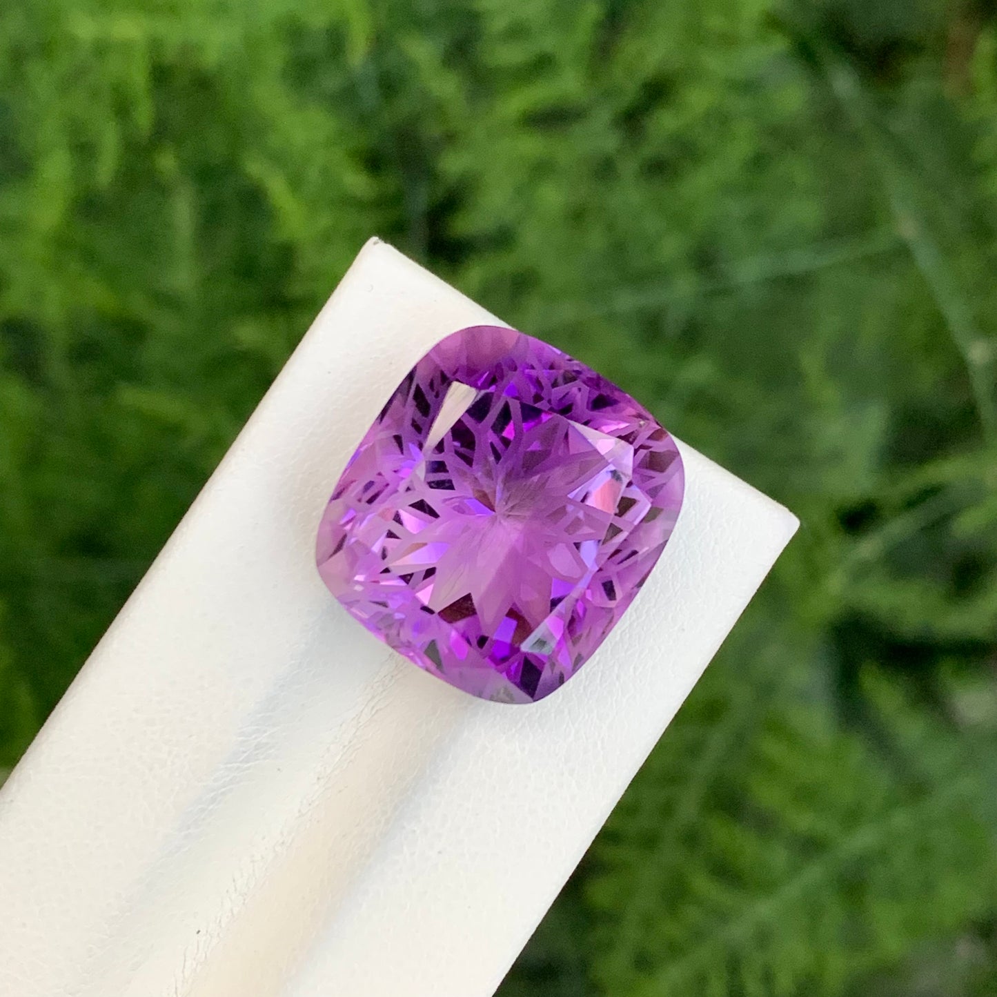 25.60 Carats Faceted Purple Amethyst Flower Cut