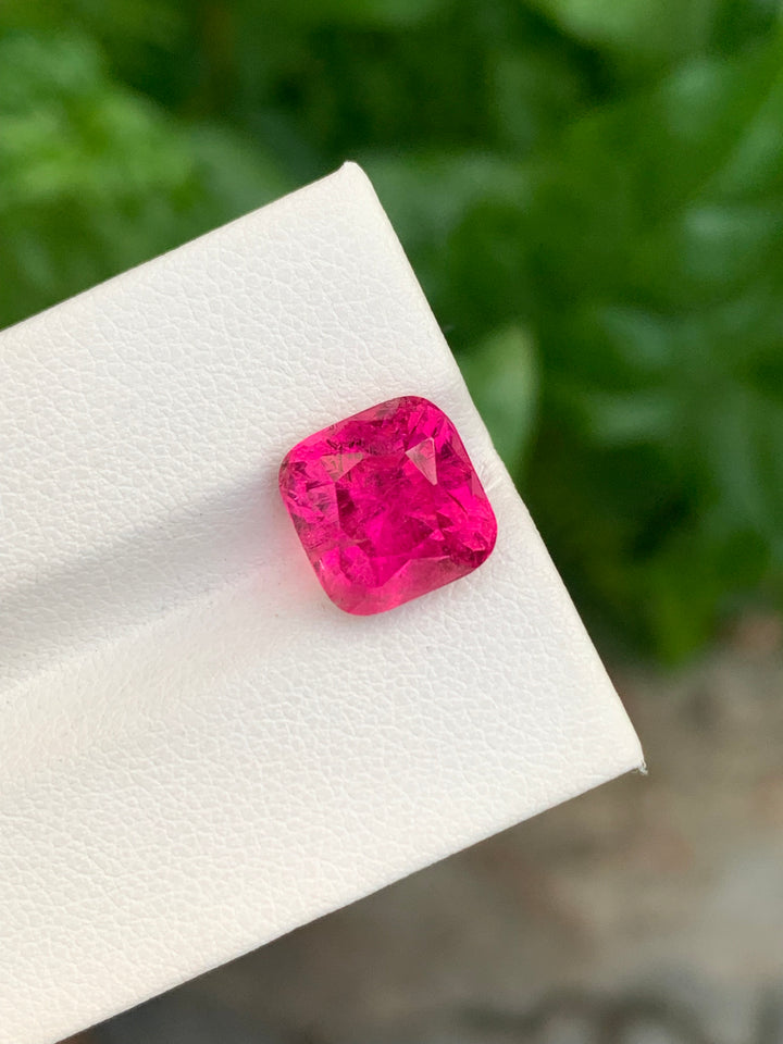 5.30 Carats Loose Cushion Shape Deep Pink Rubellite Tourmaline